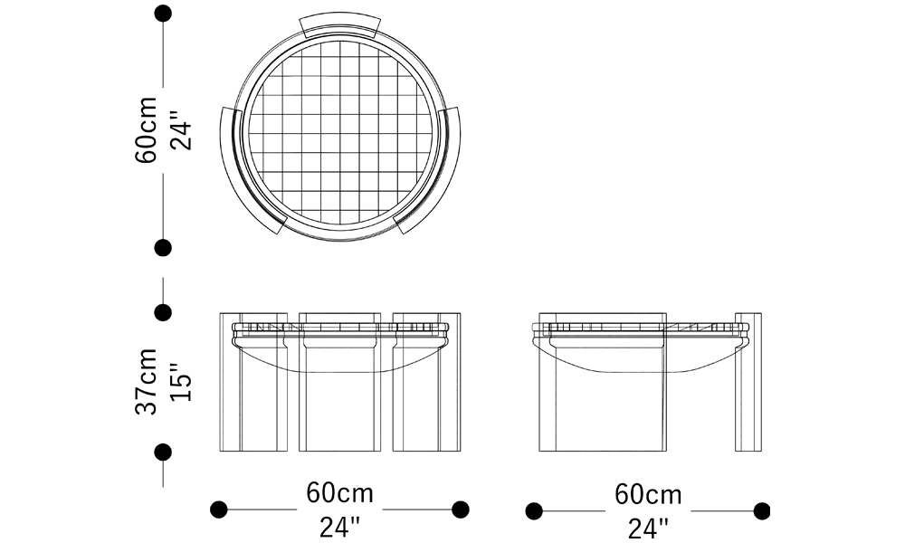 Image of the main dimensions of the product